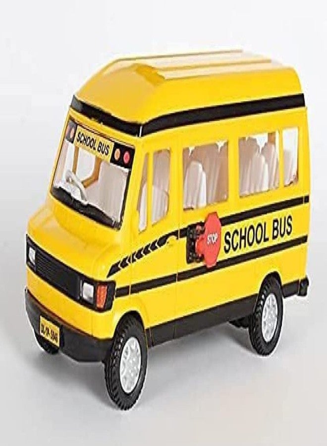 USCATALOG Yellow School Bus - Pull Back Action - Transport Vehicle Toy for Kids 3 Years and Above - Image 3